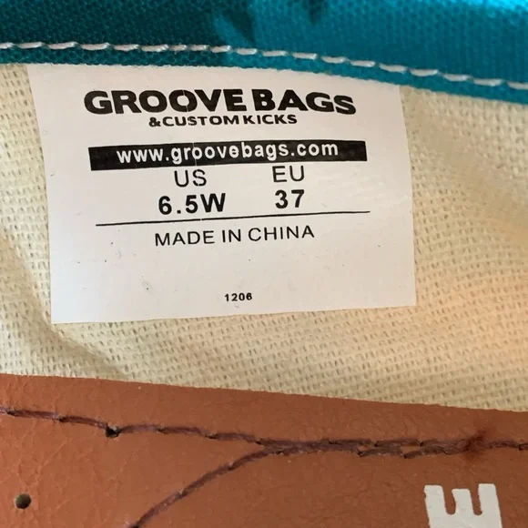 Groove Bags Custom Kicks ~ The Adventure Begin Flats ~ Size 6.5 ~ Camping - Picture 14 of 16